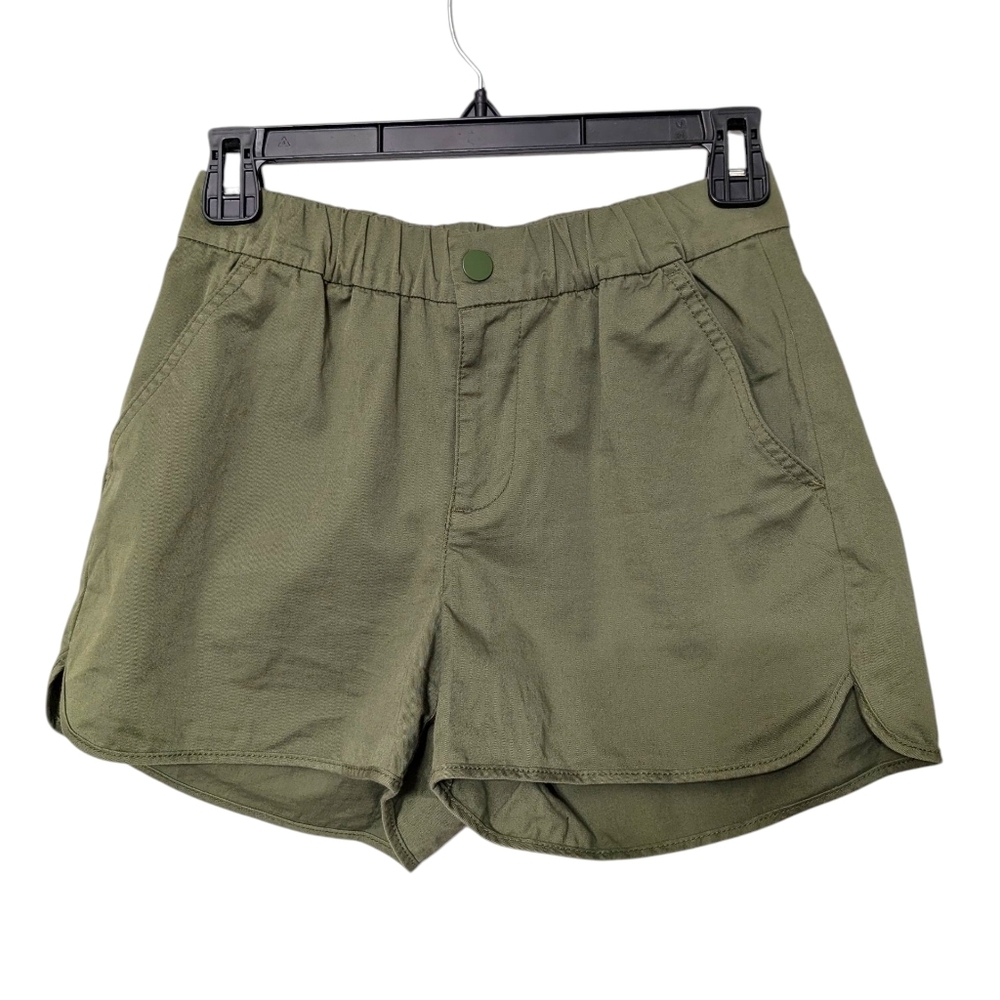 J. Crew Olive Green Pull On Shorts In Lightweight Chino Women's Size XXS